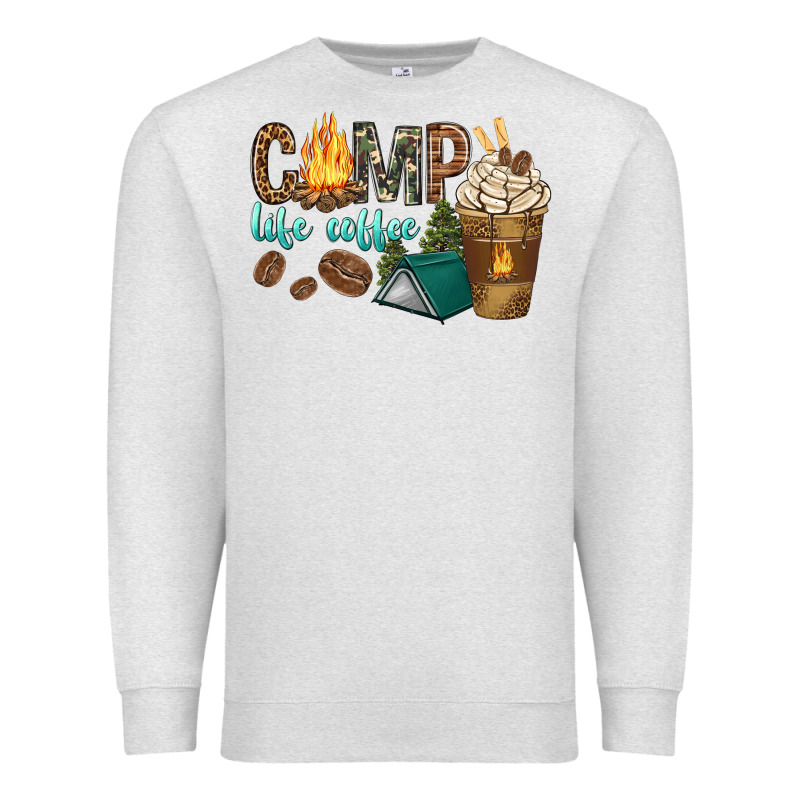 Camp Life Coffee With Coffee Cup Premium Sweatshirt by texasbilliewilder | Teevron