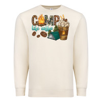 Sandshell camp life coffee with coffee cup Premium Sweatshirt - texasbilliewilder