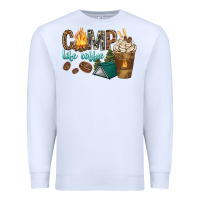 White camp life coffee with coffee cup Premium Sweatshirt - texasbilliewilder