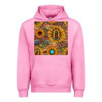 Fuchsia Pink our lady of guadalupe sunflower  seamless pattern Urban Hoodie - JahusDesignShop