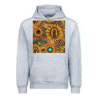 Heather Grey our lady of guadalupe sunflower  seamless pattern Urban Hoodie - JahusDesignShop