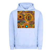 Pigment Grape Ice our lady of guadalupe sunflower  seamless pattern Urban Hoodie - JahusDesignShop