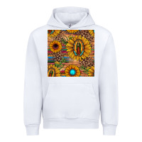 White our lady of guadalupe sunflower  seamless pattern Urban Hoodie - JahusDesignShop