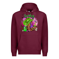 Burgundy spooky cowgirl  halloween Premium Hoodie - AdoDesignShop