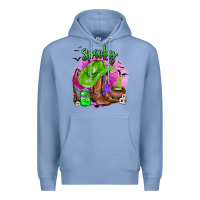 Colony Blue spooky cowgirl  halloween Premium Hoodie - AdoDesignShop