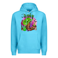 Ocean Blue spooky cowgirl  halloween Premium Hoodie - AdoDesignShop