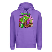 Purple spooky cowgirl  halloween Premium Hoodie - AdoDesignShop
