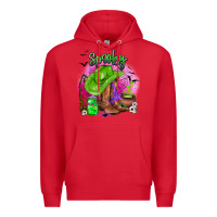Red spooky cowgirl  halloween Premium Hoodie - AdoDesignShop