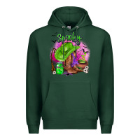 Sports Green spooky cowgirl  halloween Premium Hoodie - AdoDesignShop