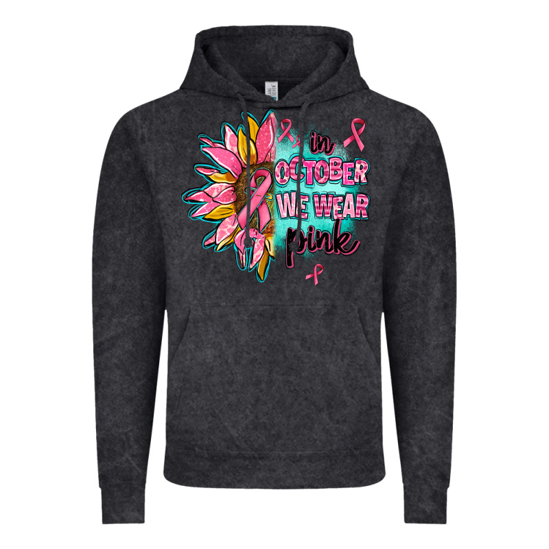Sunflower In October We Wear Pink Vintage Hoodie by AdoDesignShop | Teevron