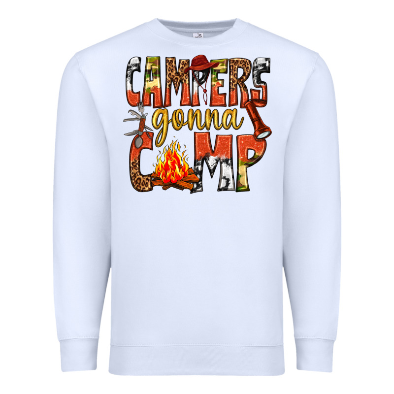Campers Gonna Camp Western Premium Sweatshirt by texasbilliewilder | Teevron