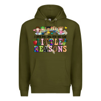 Army Green i love my job for all the little reasons Premium Hoodie - JahusDesignShop