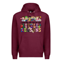 Burgundy i love my job for all the little reasons Premium Hoodie - JahusDesignShop