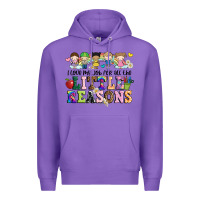 Purple i love my job for all the little reasons Premium Hoodie - JahusDesignShop