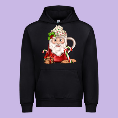 Santa Coffee Urban Hoodie Designed By Jahusdesignshop