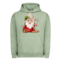 Pigment Oil Green santa coffee Urban Hoodie - JahusDesignShop