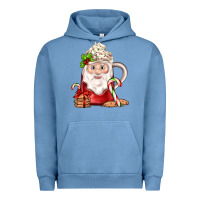 Pigment Pebble Blue santa coffee Urban Hoodie - JahusDesignShop
