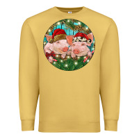 Antique Gold Christmas Pigs Premium Sweatshirt - RanaPortraitStore