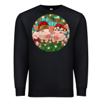 Black Christmas Pigs Premium Sweatshirt - RanaPortraitStore