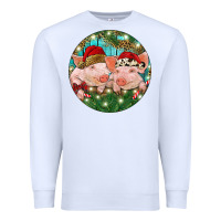 White Christmas Pigs Premium Sweatshirt - RanaPortraitStore