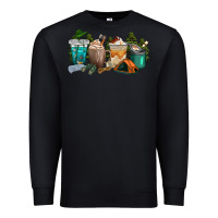 Black camping coffee cups Premium Sweatshirt - texasbilliewilder