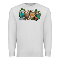Dove Grey camping coffee cups Premium Sweatshirt - texasbilliewilder