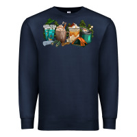 Navy camping coffee cups Premium Sweatshirt - texasbilliewilder