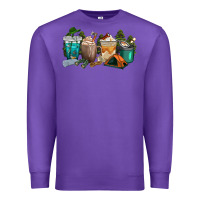 Purple camping coffee cups Premium Sweatshirt - texasbilliewilder