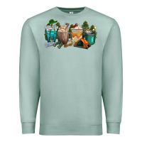 Seafoam camping coffee cups Premium Sweatshirt - texasbilliewilder