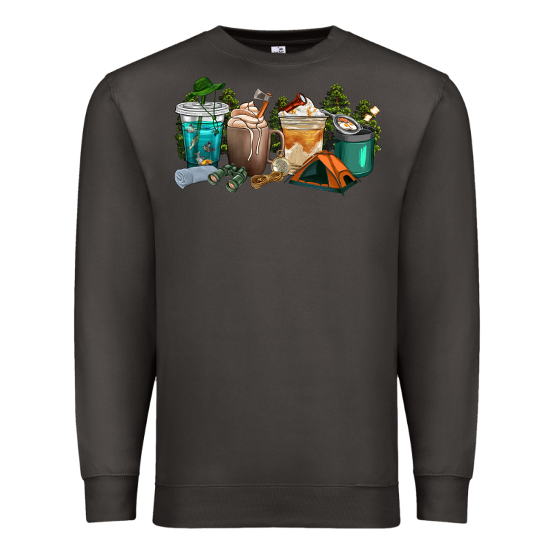 Camping Coffee Cups Premium Sweatshirt by texasbilliewilder | Teevron