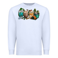White camping coffee cups Premium Sweatshirt - texasbilliewilder
