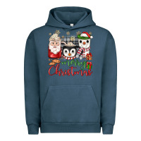 Pigment Midnight Navy merry Christmas coffee Urban Hoodie - JahusDesignShop