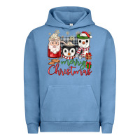 Pigment Pebble Blue merry Christmas coffee Urban Hoodie - JahusDesignShop