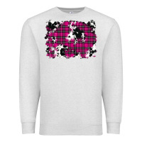 Oatmeal Heather Pink Christmas Plaid Cowhide Pattern Background Premium Sweatshirt - RanaPortraitStore