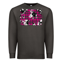 Smoke Pink Christmas Plaid Cowhide Pattern Background Premium Sweatshirt - RanaPortraitStore