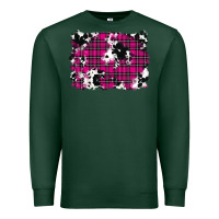 Sports Green Pink Christmas Plaid Cowhide Pattern Background Premium Sweatshirt - RanaPortraitStore