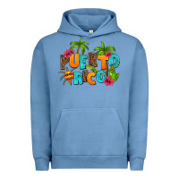 Pigment Pebble Blue puerto rico Urban Hoodie - AdoDesignShop