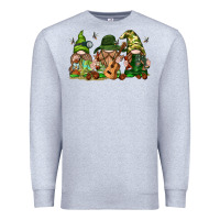 Heather Grey camping gnomies Premium Sweatshirt - texasbilliewilder