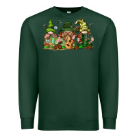 Sports Green camping gnomies Premium Sweatshirt - texasbilliewilder