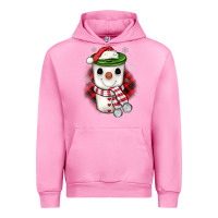 Fuchsia Pink Christmas snowman coffee Urban Hoodie - JahusDesignShop