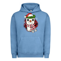 Pigment Pebble Blue Christmas snowman coffee Urban Hoodie - JahusDesignShop