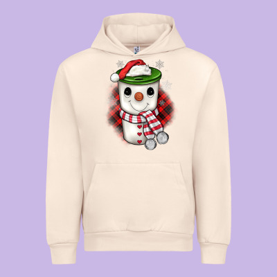 Christmas Snowman Coffee Urban Hoodie Designed By Jahusdesignshop