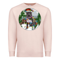 Pale Pink Pitbull And Farm Premium Sweatshirt - RanaPortraitStore