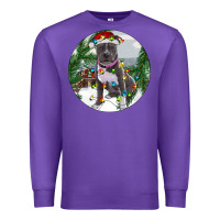 Purple Pitbull And Farm Premium Sweatshirt - RanaPortraitStore