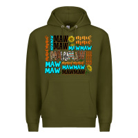 Army Green maw maw Premium Hoodie - AdoDesignShop