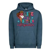Pigment Midnight Navy life is better with sprinkles Urban Hoodie - AdoDesignShop