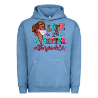Pigment Pebble Blue life is better with sprinkles Urban Hoodie - AdoDesignShop