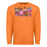 Carrot cat coffee cups Premium Sweatshirt - texasbilliewilder