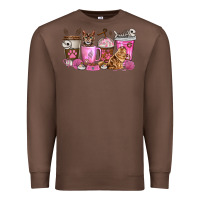 Chestnut cat coffee cups Premium Sweatshirt - texasbilliewilder