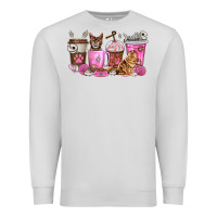 Dove Grey cat coffee cups Premium Sweatshirt - texasbilliewilder